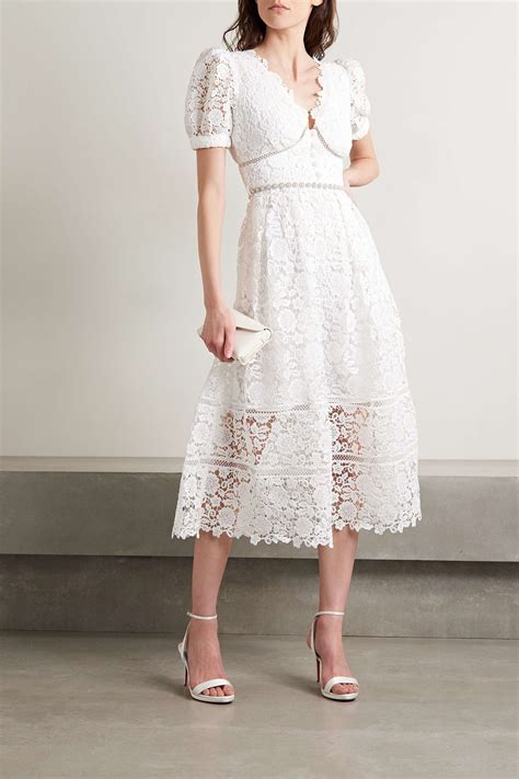 self-portrait women's lace midi dress|self portrait embellished dress.